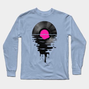 Vinyl LP Music Record Sunset Pink Long Sleeve T-Shirt